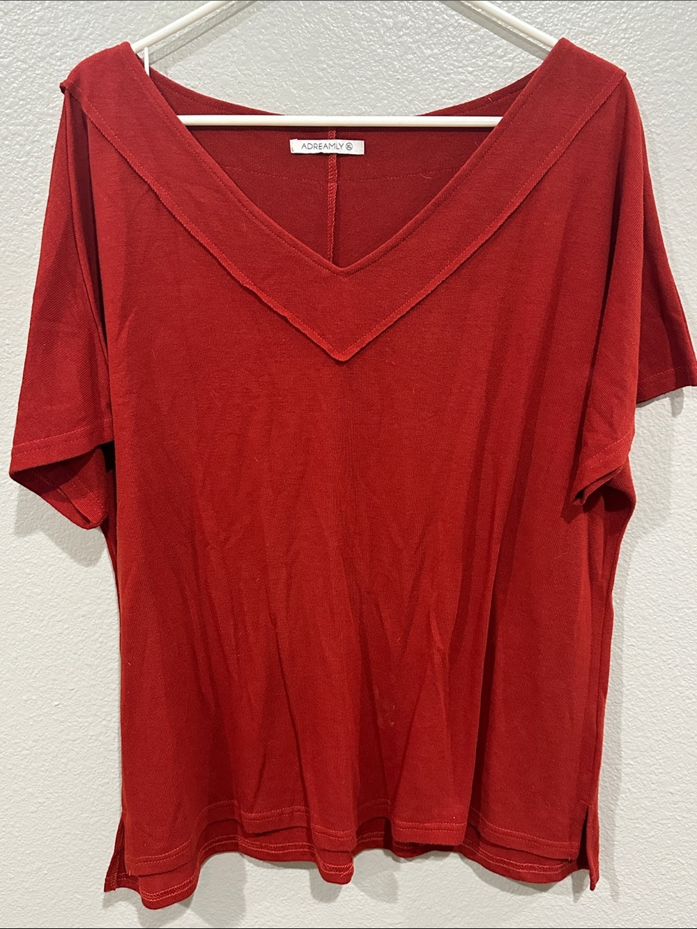 Rusty V-Neck Women's Top